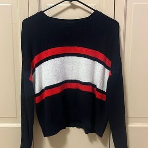 navy knit sweater